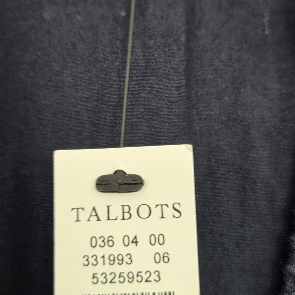 Talbots Blue Short Sleeve Eyelet Tie-Front Dress Size 6 NWT - Picture 12 of 12